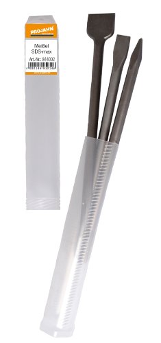 Projahn 844002 Meißel-Set Eco SDS-max 3-tlg. / Satz zum Trennen und Bearbeiten von Beton-/Mauerwerk/in Kunststoffbox/für Ab-/Durchbrucharbeiten und schwere Abrissarbeiten/optimale Standzeiten