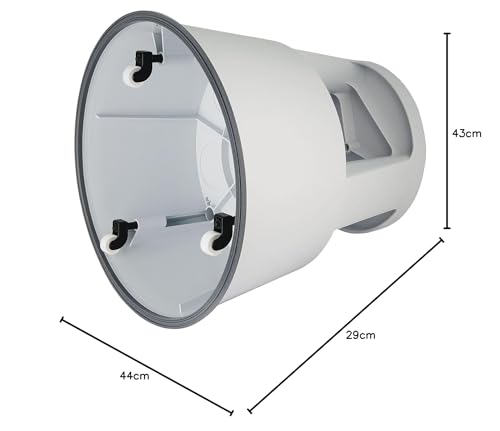 WEDO Rollhocker STEP aus bruchfestem Kunststoff - rollbarer Elefantenfuß Tritthocker, TÜV GS-geprüft, Made in Germany, rutschfest - Höhe ca. 43 cm, Tragkraft 150 kg, Farbe Lichtgrau