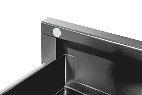 DIGITUS Unterbau-Schublade - Ausziehbar - Leichtgänig - 48 cm tief - 5 kg Traglast - Zur Montage unter Schreibtisch, Werkbank oder Arbeitsplatte - Schwarz