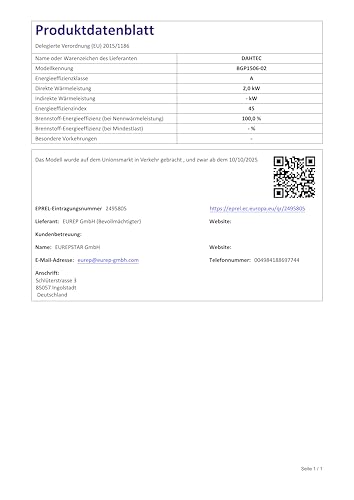 DAHTEC Heizlüfter 2000 Watt Keramik Heizstrahler Elektroheizer Bauheizer Bautrockner mit Thermostat Heizgerät mit 3 Heizstufen für Baustellen, Hausgebrauch, Werkstatt,Garage