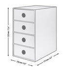Rössler SOHO 4er Schubladenbox aus Papier | Büro Organizer Schreibtisch | Schubladen Organizer Büro Zubehör & Bürobedarf | Schreibtisch Organizer Box | 18 x 25 x 32 cm | 1 Stück | Farbe: Schwarz