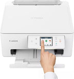 Canon PIXMA TS7650i Multifunktionsdrucker 3in1 (Tintenstrahl,Drucken, Kopieren, Scannen, A4, 6,7 cm Touch LCD, WLAN, Duplexdruck, 2 Papierzuführungen, kompatibel mit Pixma Print Plan ABO) Weiß