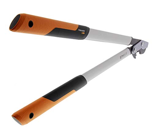 Fiskars PowerGear X Bypass-Getriebeastschere für frisches Holz, Antihaftbeschichtet, Gehärteter Präzisionsstahl, Länge: 80 cm, Schwarz/Orange, LX98-L, 1020188