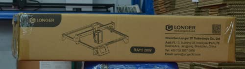 Longer RAY5 Laser Graviermaschine, 20W Laser-Ausgangsleistung, 3,5“ Farb-Touchscreen, Offline-Steuerung über App, Gravurwerkzeug für Metall/Glas/Holz, Arbeitsbereich 400x365mm