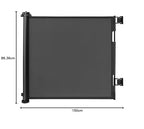 Treppenschutzgitter Türschutzgitter Ausziehbar 0-150 cm,Baby Absperrgitter Schutzgitter Treppe für Kinder,Katzen und Hunde,Geeignet für Innen Außenbereich (Schwarz-150CM)