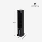 Klarstein Luftkühler mit Wasserkühlung, 5-in-1 Verdunstungskühler, Luftbefeuchter, Ventilator & Luftreiniger, Mobile Klimageräte Luftkühler mit App-Steuerung, 80W Air Cooler, 462m³/h Luftstrom, Weiß