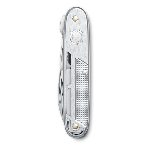 Victorinox Synergy X Alox Taschenmesser – Multifunktionsmesser aus Edelstahl für Alltag, Arbeit & Outdoor mit Schere & Trageclip, silber