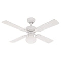 Westinghouse Vegas 7218540 Deckenventilator mit Beleuchtung, A++ to E, Metall, 60 W, E27, weiß, 105 x 105 x 44.2 cm