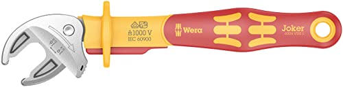 Wera 05020170001 6004 Joker VDE 4 Set 1, VDE-isolierter selbstjustierender Maulschlüssel-Satz, 4-teilig