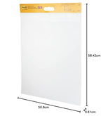 Post-it Super Sticky selbsthaftendes Meeting Chart/Flipchart für Wand-Montage 566, Weiß, 58.4 cm x 50.8 cm, 20 Blatt/Block, 2 Blöcke/Packung, 100% PEFC, SGSCH-PEFC-COC-110078