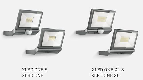 Steinel LED-Außenstrahler XLED ONE XL S Anthrazit, 180°-Bewegungsmelder, 42,6 W, 4200 lm bei 3000K, Aluminium, für Zufahrt, Hof und Garten, 065263