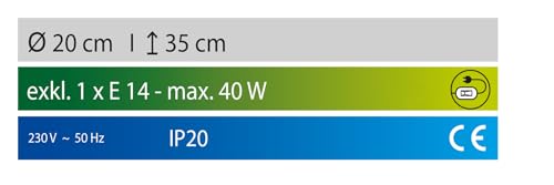 Fischer & Honsel Tischleuchte Malik, Betonlampe in Holzoptik mit Stoff-Lampenschirm & Schnurschalter, Beton in Holzfarben & Leinen in Sandfarben, Höhe 35cm, Durchmesser 20 cm