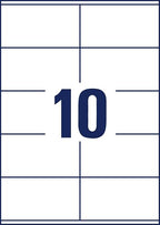AVERY Zweckform 3425 Adressaufkleber (1.000 Klebeetiketten, 105x57mm auf A4, Papier matt, individuell bedruckbare Absenderetiketten, selbstklebende Adressetiketten mit ultragrip) 100 Blatt, weiß
