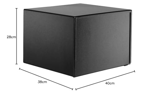 Burg Wächter Möbeltresor mit Schlüssel, Home-Safe, Sicherheitsstufe B, Feuerschutz DIN 4102, VdS-geprüft, ECB-S zertifiziert, 20,6 l, 30 kg, H 210 S, Schwarz, 20,6 Liter