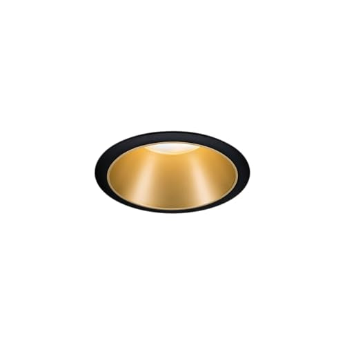 Paulmann 93404 LED Einbauleuchte Cole rund incl 3x6W dimmbar Einbaustrahler Schwarz, Gold matt Einbaulampe Kunststoff, Alu Zink Deckenspot 2700K