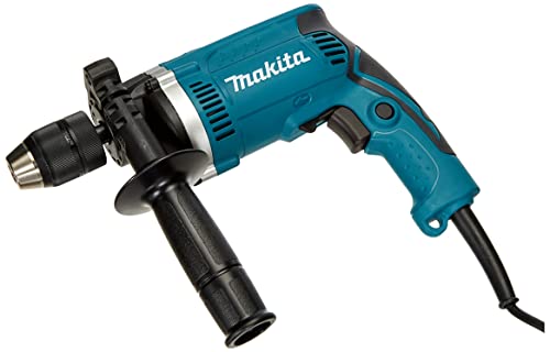 Makita HP1631KX3 Schlagbohrmaschine im Koffer, 710 W + 74tlg. Zubehör, Blau