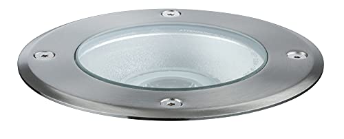 Paulmann Beleuchtungssystem Plug&Shine LED-Außeneinbauleuchte 6 W Warm-Weiß 93908 Silber 38 °