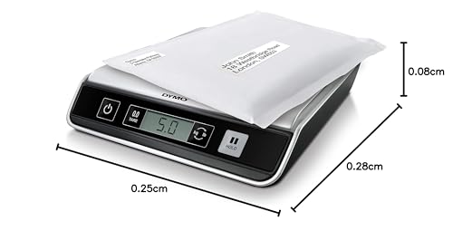 DYMO M10 Paketwaage | bis zu 10 kg | USB Briefwaage mit LCD-Bildschirm | 20 cm x 20 cm