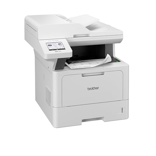 Brother MFC-L5710DW 4-in-1 Mulifunktionsdrucker schwarz weiß (A4, 48 Seiten/Min., 1.200x1.200 DPI, LAN, WLAN, Duplex-ADF, 250 Blatt Papierkassette) weiß/grau
