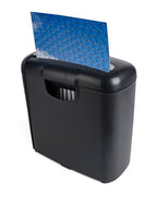 Pavo - Premium Aktenvernichter bis zu 6 Blatt, Streifenschnitt, Kreditkartenvernichter mit Papierkorb, 10 l, Schwarz, 8029310