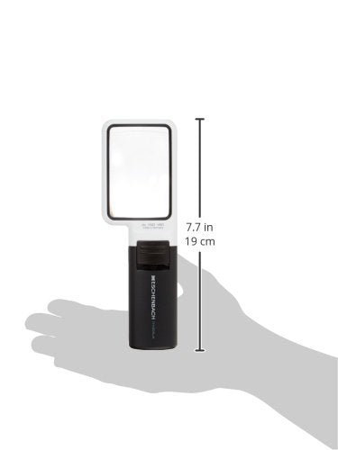Eschenbach Optik Handlupe mobiluxLED mit LED-Beleuchtung und 4X-Vergrößerung Linsengröße: 75x50mm - Made in Germany