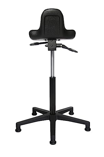 Topstar 70590-0 STANDSTAR, Stehhocker, Arbeitshocker, Stehhilfe, Neigeverstellung, höhenverstellbar, Kunststoff, schwarz, 55 - 81/ 35/ 25 cm