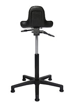 Topstar 70590-0 STANDSTAR, Stehhocker, Arbeitshocker, Stehhilfe, Neigeverstellung, höhenverstellbar, Kunststoff, schwarz, 55 - 81/ 35/ 25 cm