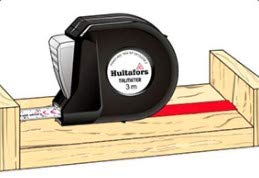 Talmeter Bandmaß 3 Meter I Hultafors I 7-in-1 Massband mit patentierter Zusatzfunktion für Innen- und Aussenmessungen I Genauigkeitsklasse II I Made in EU I 359203