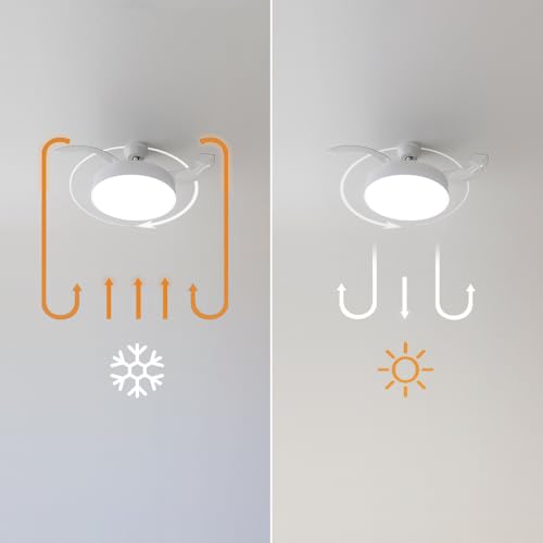 Cecotec Deckenventilator mit praktischen Flügeln und Lampe, EnergySilence Aero 4280, unsichtbar, 40 W, Durchmesser 106 cm, Timer, 3 Lichtfarben, Sommer-Winter, Weiß