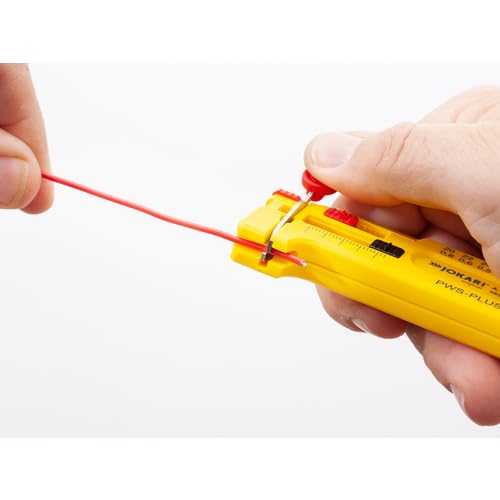 Jokari Mini-Präzisions-Abisolierwerkzeug PWS-Plus 003 zum Entmanteln von Leitern und Litzen AWG 28 bis 18/0,30-1 mm Durchmesser, 1 Stück, 40026