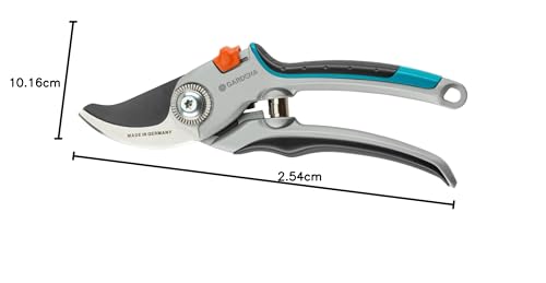 Gardena Gartenschere Alu B/L: Pflanzenschonende Baumschere mit Bypass-Schneide für Äste und Zweige bis 25 mm Durchmesser, robuste Alugriffe, auswechselbare Klinge, nachstellbares Gewerbe (8906-20)