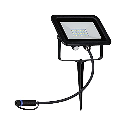 Paulmann 94575 Plug & Shine LED Außenleuchte Gartenstrahler Fluter IP65 Warmweiß incl. 1x15,5 Watt Schwarz Aluminium Spot 3000 K