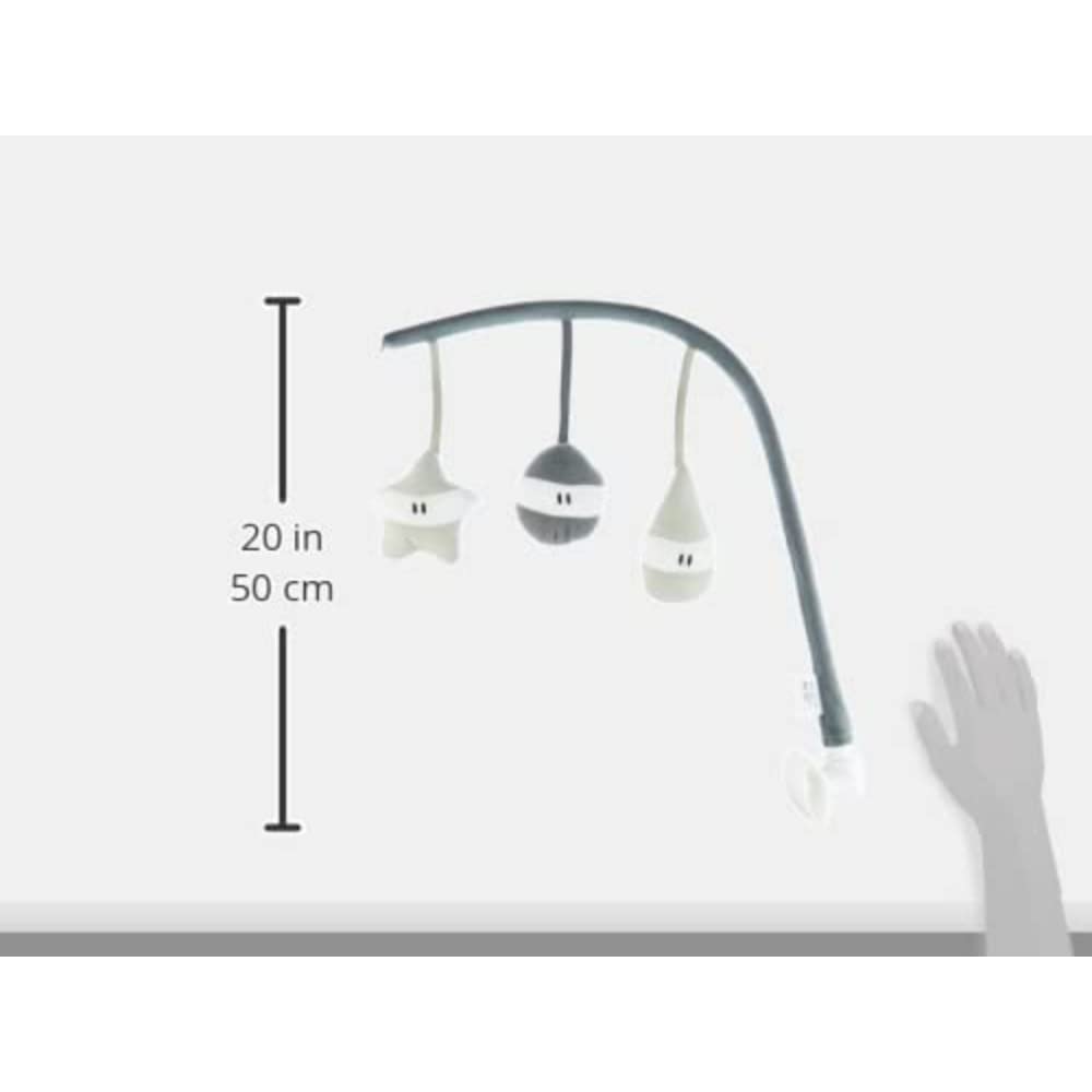 BÉABA, Spielbogen mit Babywippe Up & Down III, 3 Spielzeuge mit unterschiedlichen Funktionen, Vollständig drehbar, Entwicklungsförderung, Ergonomisch, Einfach, Praktisch, Grau