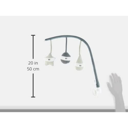 BÉABA, Spielbogen mit Babywippe Up & Down III, 3 Spielzeuge mit unterschiedlichen Funktionen, Vollständig drehbar, Entwicklungsförderung, Ergonomisch, Einfach, Praktisch, Grau