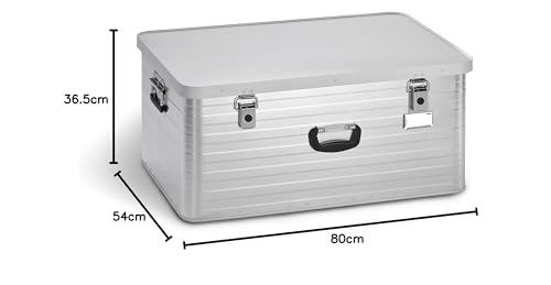 Enders Alubox TORONTO 130 L - Aluminiumbox mit 1 mm Wandstärke, extra stabil, spritzwasser und staubdicht, stapelbar, inklusive Hangtag, Kunststoffgriffe, Transportbox, Lagerbox, Werkzeugkiste #3910