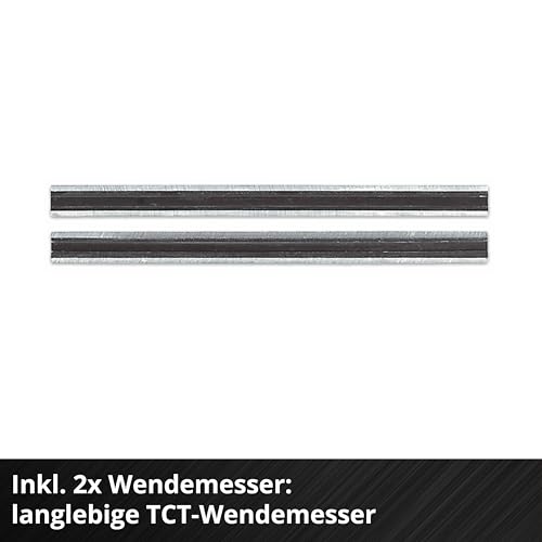 Einhell Akku-Hobel TE-PL 18/82 Li-Solo Power X-Change (18 V, 82 mm Hobelbreite, bis 2 mm Spantiefe, Falztiefen-/Parallelanschlag, autom. Parkschuh, inkl. 2x Wendemesser, ohne Akku)