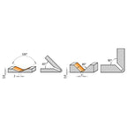 CMT ORANGE TOOLS 915.001.11 - V-NUTFRÄSER 90° S=8 D=18X7,4X60 RE