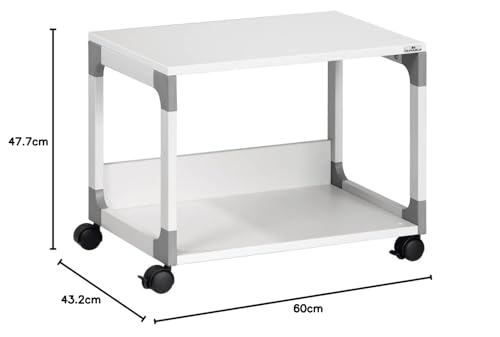 Durable System Multi Trolley 48, grau, glasfaserverstärkte Ecken, Kippschutz - 600 x 477 x 432 mm, 371010
