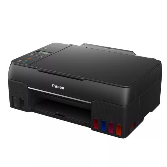 Canon PIXMA G650 MegaTank Drucker Tintenstrahldrucker Scanner Kopierer (4.800 x 1.200 dpi, Fotodrucker 10x15 cm,, LC Display, WLAN, Wireless Printing, Auto Power On/Off) schwarz