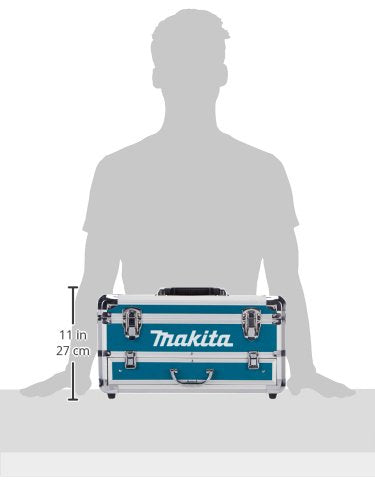 Makita Akku-Schlagbohrschrauber 18 V / 3 Ah im Zubehörset, Blau, Alukoffer (96 tlg.)