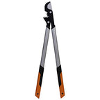 Fiskars PowerGear X Bypass-Getriebeastschere für frisches Holz, Antihaftbeschichtet, Gehärteter Präzisionsstahl, Länge: 80 cm, Schwarz/Orange, LX98-L, 1020188