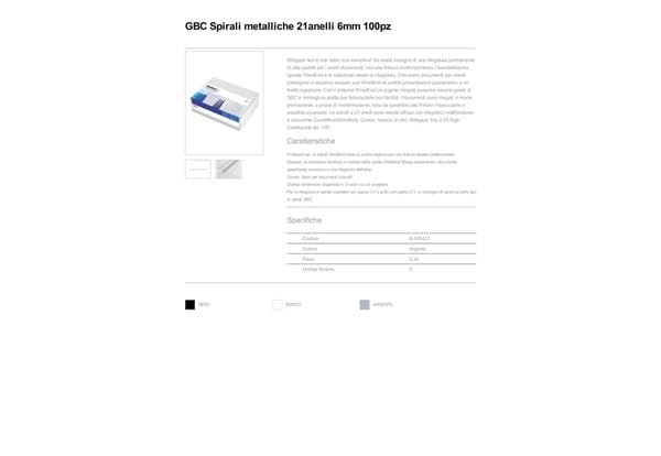 GBC 445494 MultiBind Drahtbinderücken, 6mm, silber, 100 Stück ,