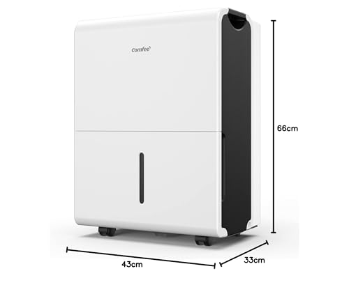 Comfee Luftentfeuchter, 50L/24h, Raumgröße ca. 250m³(100m²), Intelligenter Entfeuchtermodus, 24H Timer, Wassertank 6L, MDDP-50DEN7