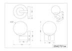 Trio Leuchten Badezimmer Wandleuchte Kula 284270106, Metall Chrom, Glas Weiß, exkl. 1x E14