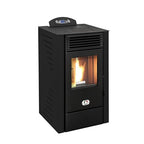 STUFE A PELLET ITALIA California 8 KW | Pelletöfen Effizienz 91% Heizt 70m² Autonomie 20 Std. Programmierbar 5 Geschwindigkeiten und Leistungsstufen Kompaktes Design 24 Monate Garantie Schwarz