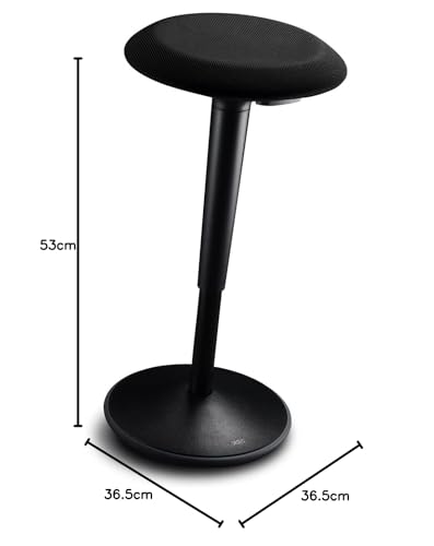 Sedus se:fit, Ergonomischer Hocker, Stehhocker, Stehsitz, Stehhilfe, Schwarz, Kunststoff, Gummifuß, 53-80 cm Höhenverstellbar