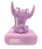 Lexibook, Disney Stitch, Angel Nachtlicht-Wecker, Töne und Melodien, hintergrundbeleuchteter LCD-Bildschirm, Leuchtend, Schlummerfunktion, rosa, RL800D1