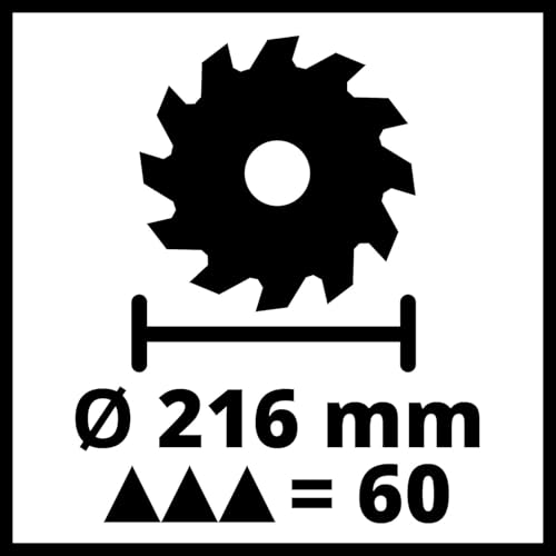 Einhell Zug-Kapp-Gehrungssäge TE-SM 216 Dual (1800 W, max. 65 mm x 305 mm Schnitttiefe/-breite, Ø 216 mm Sägeblatt, beidseitig neigbarer Sägekopf, Zugfunktion, Laser)