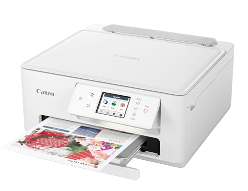 Canon PIXMA TS7650i Multifunktionsdrucker 3in1 (Tintenstrahl,Drucken, Kopieren, Scannen, A4, 6,7 cm Touch LCD, WLAN, Duplexdruck, 2 Papierzuführungen, kompatibel mit Pixma Print Plan ABO) Weiß