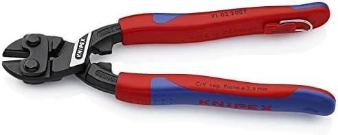 KNIPEX CoBolt Kompakt-Bolzenschneider mit schlanken Mehrkomponenten-Hüllen, mit integrierter Befestigungsöse zum, 71 02 200 T